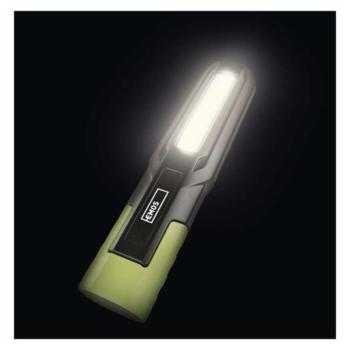 COB LED+LED újratölthető zseblámpa P4546, 500 lm, 2000 mAh, zöld, fekete, IP54, EMOS, P4546 kép
