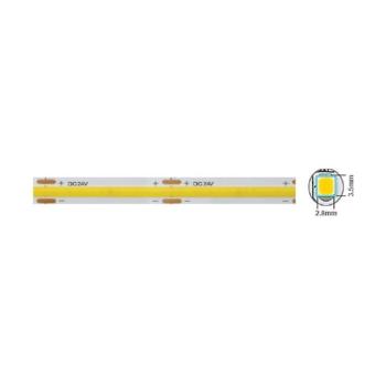 COB LED szalag LEDStrip+ 24V 320xCOB 12W/m 6000K 1320lm/m IP20 3m ragasztó 8mm 5m/tekercs vágási méret 5cm 5540610 VITO kép