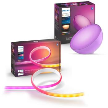 COL Hue Go V2 EU White + Hue Gradient Lightstrip Base EU UK kép