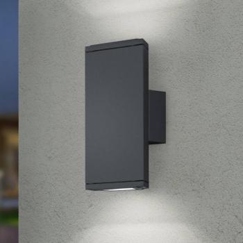 COLORADO LED kültéri falilámpa, antracit, magasság 20 cm, fém, IP54 kép