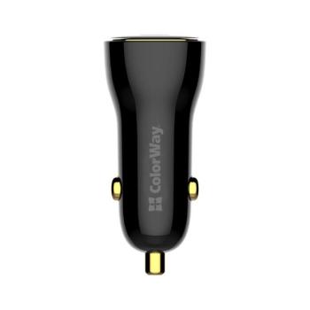 COLORWAY Autós töltő, CW-CHA046PD-BK Power Delivery Port PPS USB (USB-A + USB-C) (60 W) Fekete kép