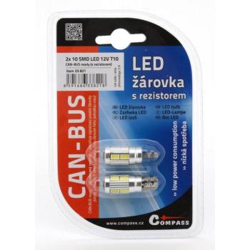 COMPASS 10 SMD LED 3chips 12V T10, 2 darab kép