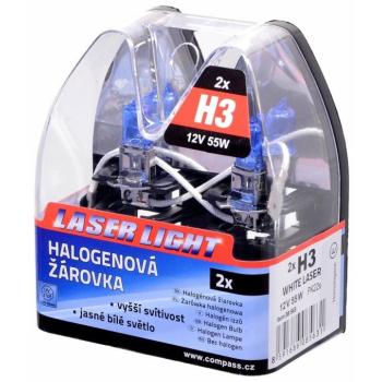 COMPASS H3 12V 55W Pk22s WHITE LASER bliszter, 2db kép