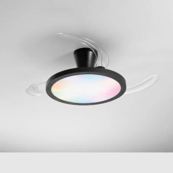 Condor LED mennyezeti ventilátor, fekete, Ø 106 cm, CCT RGB, csendes kép