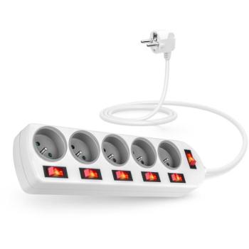 CONNECT IT, 5 aljzat, 2 m, kapcsolókkal kép