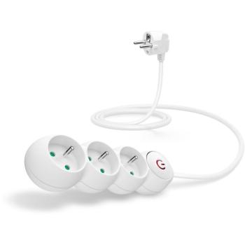 CONNECT IT hosszabbító 230 V, 3 aljzat, 1,5 m, kapcsolóval, fehér kép
