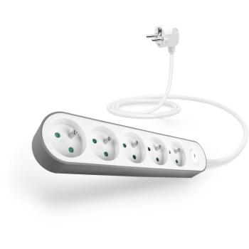CONNECT IT PowerRex3 hosszabbító, 5 aljzat, 1,5m, kapcsolóval, fehér kép