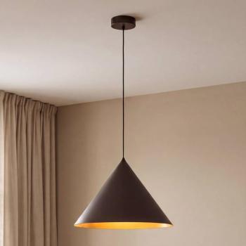 Cono lógó világítás, 1 izzó, Ø 50 cm, barna, E27 kép