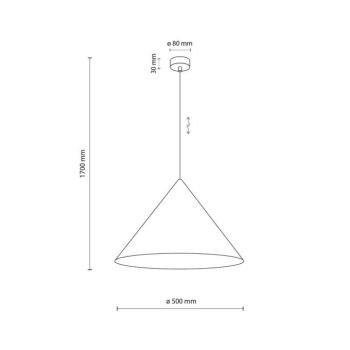 Cono lógó világítás, 1 izzó, Ø 50 cm, homokszínű, E27 kép
