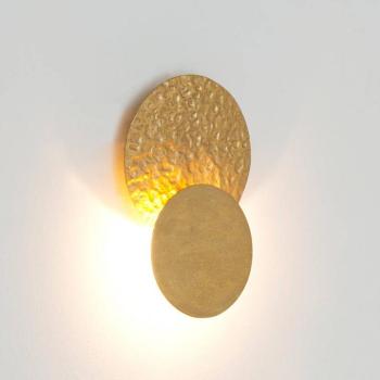 CORONARE LED fali lámpa, 17 cm átmérőjű, arany színű, fém, dimmelhető kép