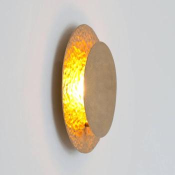 CORONARE LED fali lámpa, 26 cm átmérőjű, arany színű, fém, dimmelhető kép