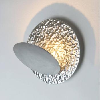 CORONARE LED fali lámpa, Ø 26 cm, ezüstszínű, fém, dimmelhető fényerő kép