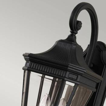 Cotswold Lane kültéri fali lámpa, fekete, magasság 52 cm, IP44 kép