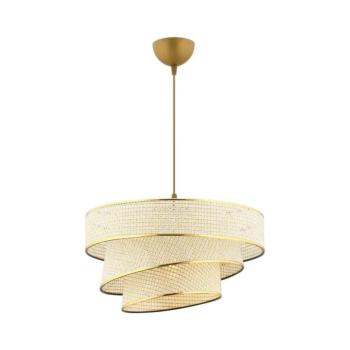COUPER kábeles függőlámpa 1xE27/60W/230V krémszínű/arany 390FLH2420 kép