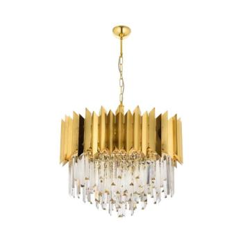 CRYSTALLINE láncos csillár 8xE27/40W/230V aranyszínű 301AUR1173 kép