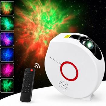 Csillag és galaxis projektor Bluetooth hangszóróval, távirányítóval - hangulat világítás, éjjeli fény kép