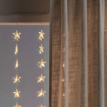 Csillagok LED fényfüggöny 120 égős, melegfehér kép
