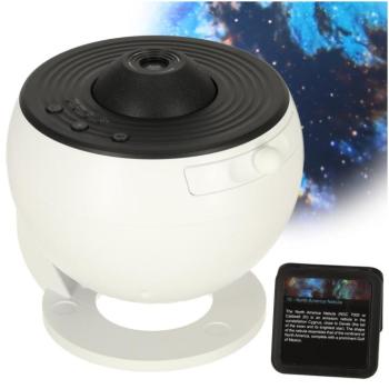Csillagos égbolt projektor, LED éjszakai fény, USB planetárium, 12 lemez, 360°-os időzítő kép