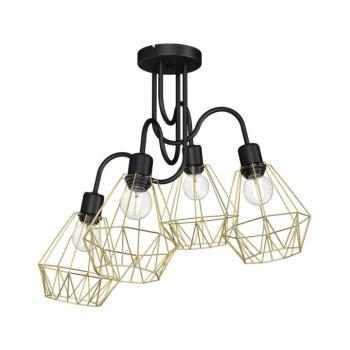 Csillár BERGEN 4xE27/60W/230V fekete/arany 0316 kép