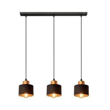 Csillár EDISON 3xE27/15W/230V W-L 1360/3 BK-B+BR kép