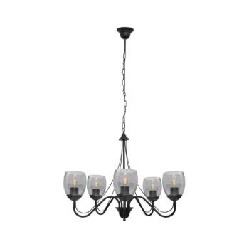 Csillár láncon ALLENA 5xE27/15W/230V W-2961/5 BK+SM kép