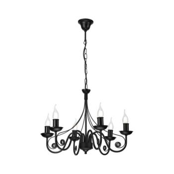 Csillár láncon DONATO 6xE14/40W/230V fekete LM-6.29/CZARNY MAT kép