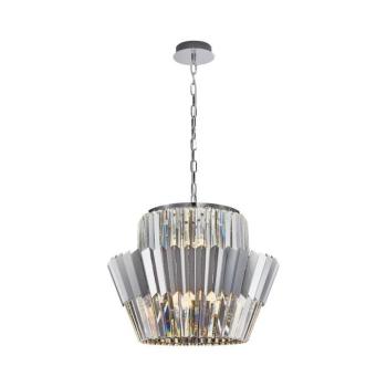 Csillár láncon DONNA 12xE14/40W/230V átm. 55 cm matt króm ML0416 kép