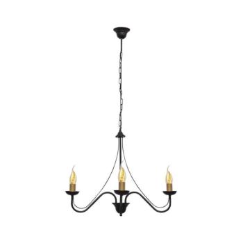 Csillár láncon MALBO 3xE14/60W/230V W-2910/3 BK+GO kép