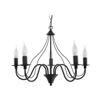 Csillár láncon MINERWA 5 5xE14/40W/230V fekete SL.0218 kép