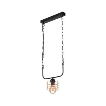 Csillár láncon MORGAN 1xE27/60W/230V fekete/réz LM-1.157/MIEDŹ kép