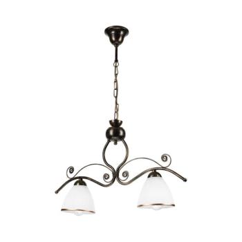 Csillár láncon RETRO 2xE27/60W/230V bronz/patinás LM-2.51/CZARNY kép