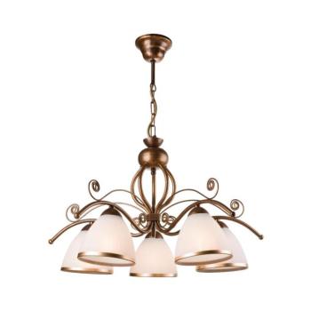 Láncra függesztett RETRO II csillár 5xE27/60W/230V, patinás bronz LM 5.51 br kép