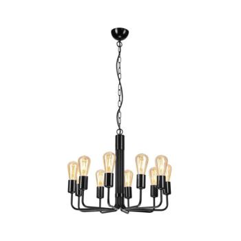 Láncos csillár, 10× E27 foglalattal, max. 60 W/foglalat, 230 V, fekete LM-10.155/CZARNY kép