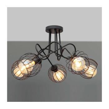 Csillár OXFORD 5xE27/15W/230V fekete W-2016/5+1388S BK