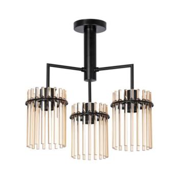 Csillár rúdon 3xE27/60W/230V fekete/bézs W-CZG1051-3 kép