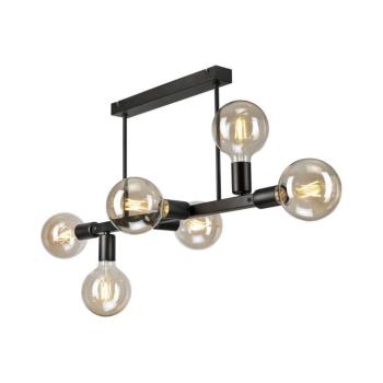 Csillár rúdon ASTRID 6xE27/60W/230V fekete LM-6.146/CZARNY MAT kép