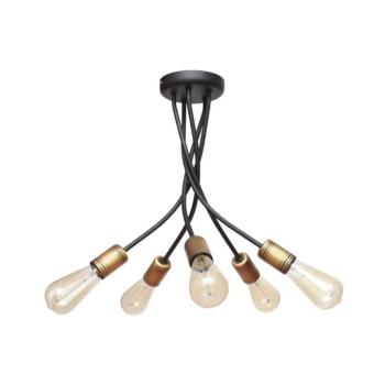 Csillár rúdon HARVARD 5xE27/15W/230V W-1026/5 BK+AB kép