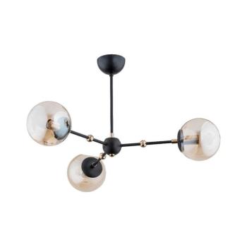 Csillár rúdon ITORIS 3xE14/10W/230V fekete/arany 28363 kép