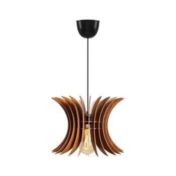 Csillár zsinóron 1xE27/60W/230V barna átm. 20 cm 390FLH1549 kép