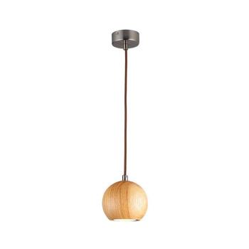 Kábeles függőlámpa 1xGU10/10W/230V Ø 11 cm tömör kőris WRG011 kép