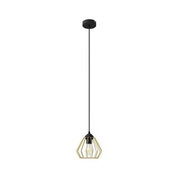 Csillár zsinóron AGAT 1xE27/15W/230V arany/fekete W-KM 1300/1 BK-B +GO MAT kép