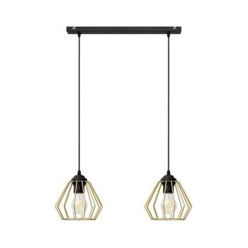 Csillár zsinóron AGAT 2xE27/15W/230V arany/fekete W-L 1300/2 BK-B +GO MAT kép