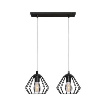 Csillár zsinóron AGAT 2xE27/15W/230V W-L 1300/2 BK kép
