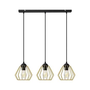 Csillár zsinóron AGAT 3xE27/15W/230V arany/fekete W-L 1300/3 BK-B +GO MAT kép