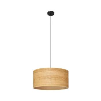 Csillár zsinóron ALBA 1xE27/15W/230V á. 40 cm barna/fekete W-KM 4020/1 BK + WOOD kép