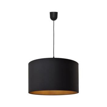Csillár zsinóron ALBA 1xE27/15W/230V á. 45 cm fekete/arany W-4525/1 BK+GO+SCW-P BK kép