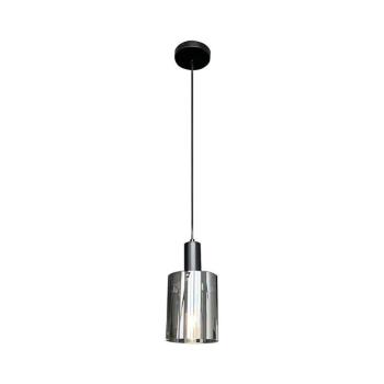 Csillár zsinóron ARCADIA 1xE27/60W/230V átm. 13 cm fekete/füstös ML1818 kép