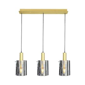 Csillár zsinóron ARCADIA 3xE27/60W/230V arany/füstös ML1817 kép