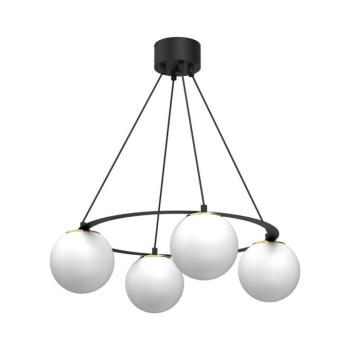 Csillár zsinóron BALLO 4xE27/15W/230V fekete/fehér 5673 kép