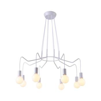 Csillár zsinóron BASSO 8xE27/40W/230V fehér 38-71040 kép